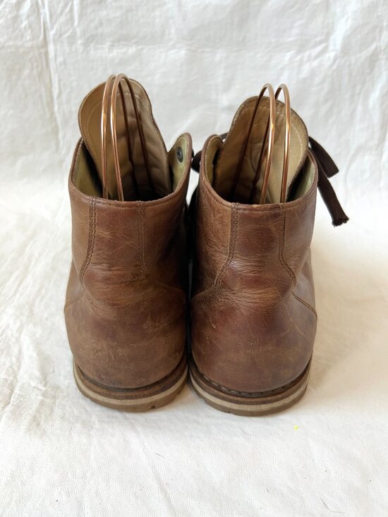 Waldviertler boots chukka brown leather lace up Tramper 43 10 G barefoot shoes main image 12